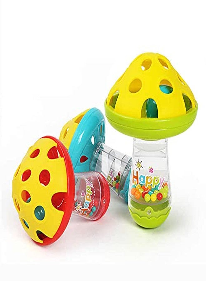 Globular Mushroom Rattle Toys for Infants Teether New Born Baby Products, Sensory Toys, Made in Kids Friendly Recycle Non-Toxic Material,Safe and Hygienic, Nibbler Pretend Play Toys, Attractive Color - Image 4
